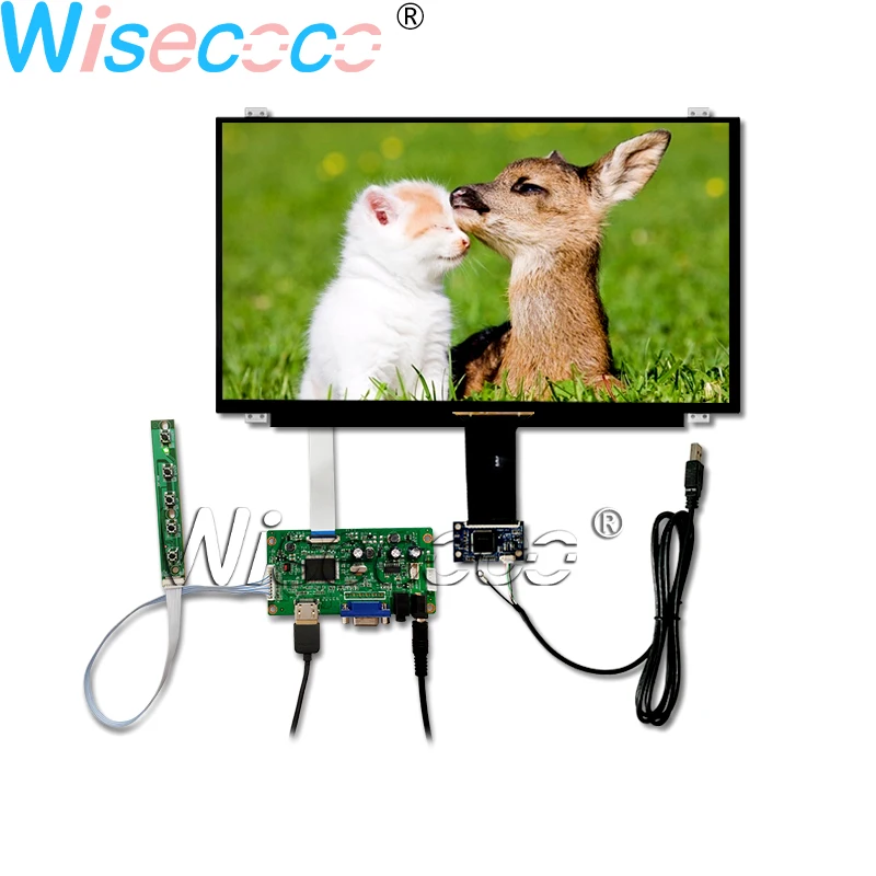 

15.6 Inch 1920*1080 FHD IPS Slim LCD Screen + 10 Point USB Capacitive Touch Panel with 30 Pin eDP VGA Earphone Controller Board