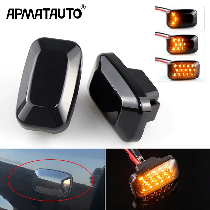 2Pcs Canbus Dynamic LED Side Marker fender Lights Flowing Turn Signal Light for Toyota Land cruiser Landcruiser 70 80 100 Series