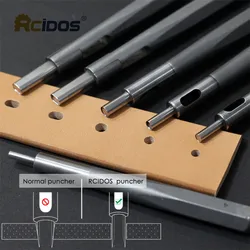 RCIDOS M390 Steel handle Leather Belt Round/Flat Hole Puncher, Dia 3/3.5/4/4.5/5/6/7MM,flat hole 4x6/5x8mm,1PCS price