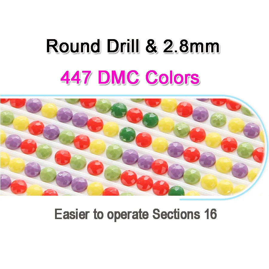 Wholesale DIY DMC 447 Colors freely choose Square Round Drill Diamond Painting Embroidery Rhinestone crystal Beads Accessory