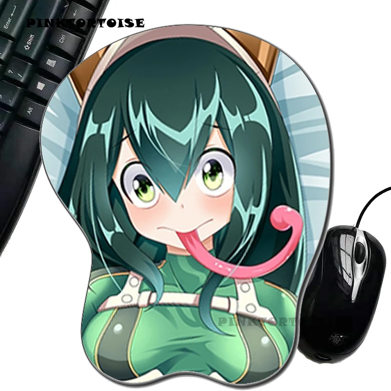 

Designed Anime Asui Tsuyu Soft Silicon Otaku My Hero Academia Anime 3d Mouse Pad Ergonomic pad Wrist Rest Soft pad