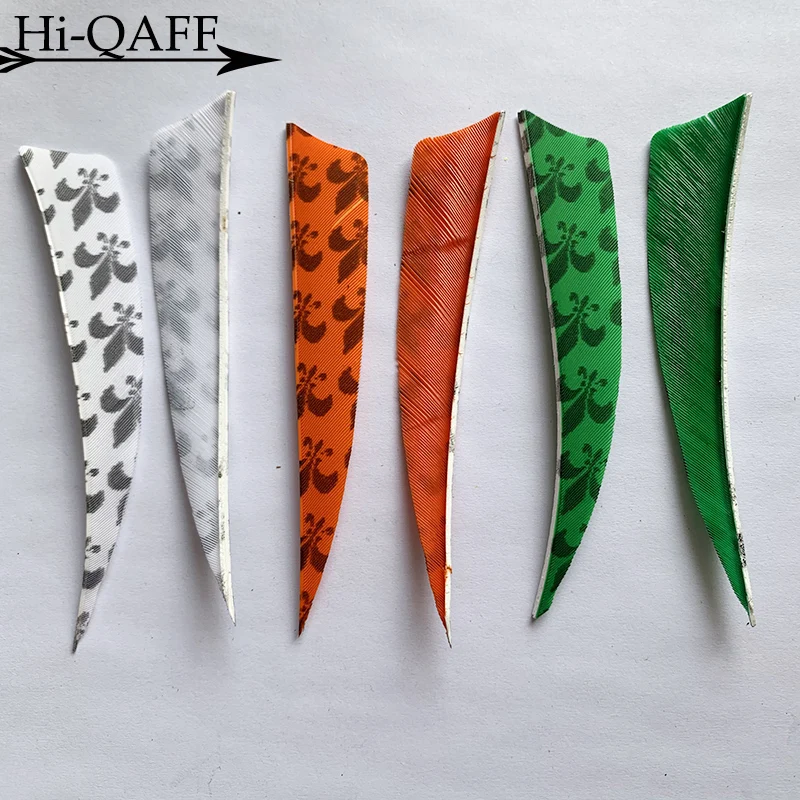 50 Pcs/Lot Hi-Q 4 Inch Shield Cut Arrow Feathers Real Turkey Cut Feather Archery Accessories 4‘’ Fletching