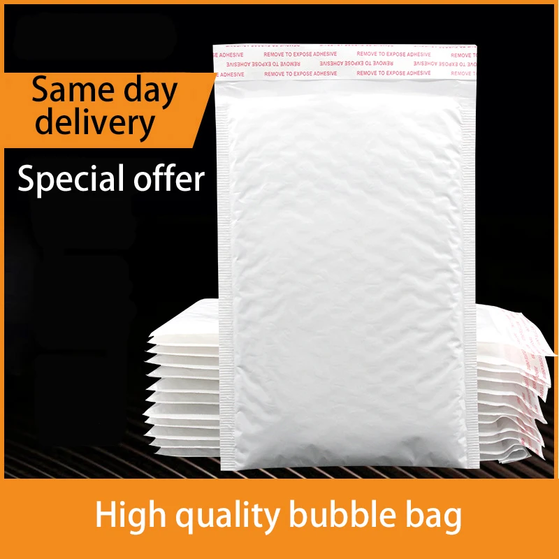 5 Pcs/set Bubble Envelope bag White Bubble PolyMailer Self Seal mailing bags Padded Envelopes For Magazine Lined Mailer