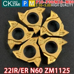 22IR N60 ZM1125 22ER N60 ZM1125 karbür uçlar İç dış dişli dişli dönüm ekler araçları CNC metal torna aracı