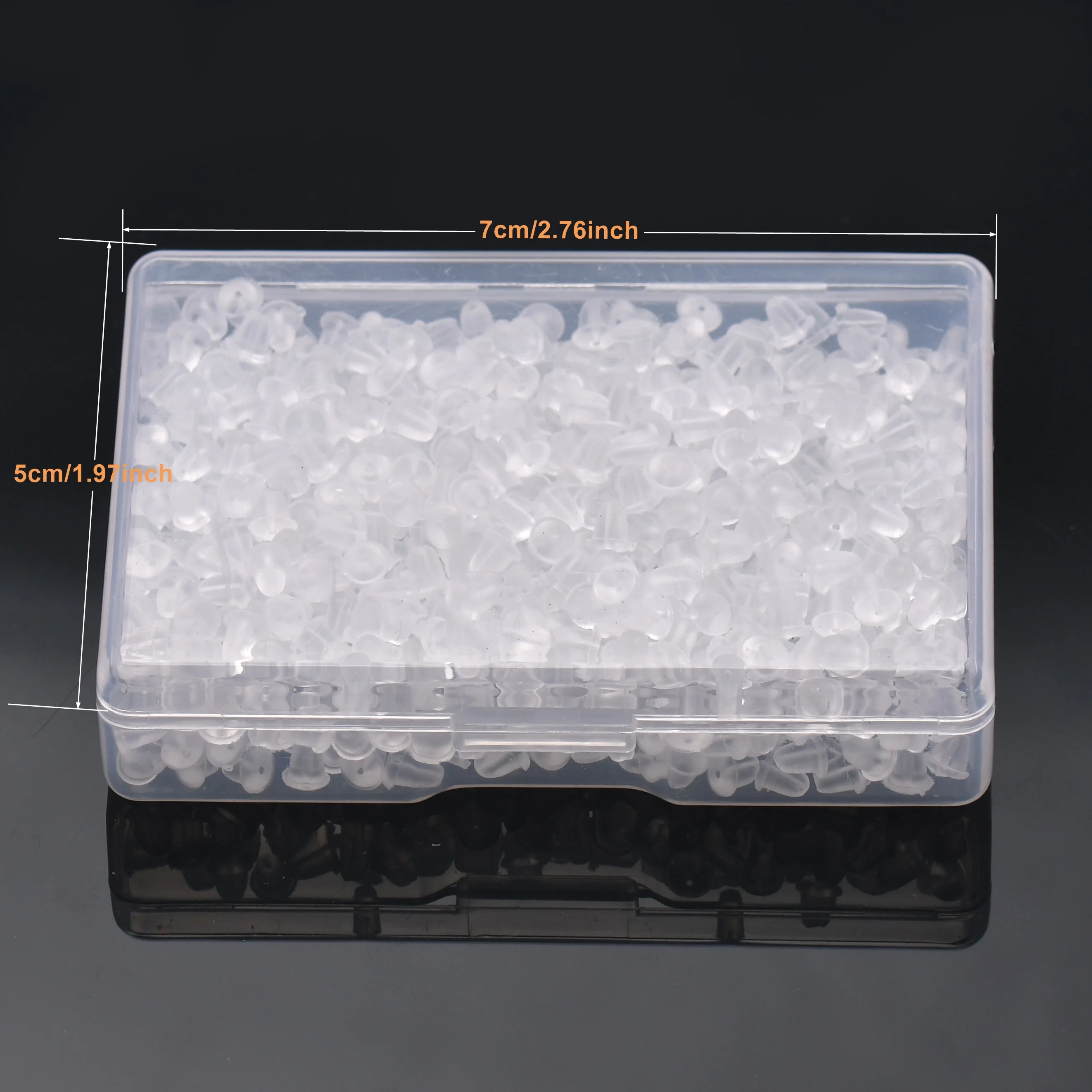800Pcs 4mm Silcone Earring Backs,Soft Clear Ear Safety Back Pads Bullet Clutch Stopper Replacement For Fish Hook