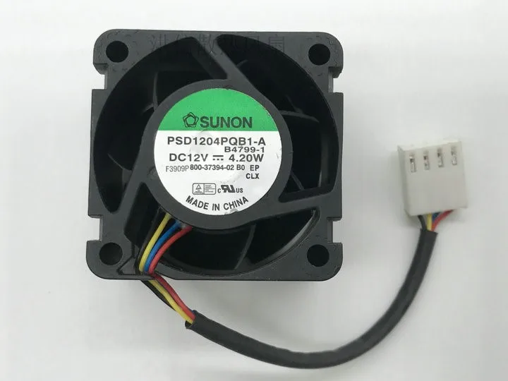 

SUNON PSD1204PQB1-A B4799-1 DC 12V 4.20W 40x40x28mm 4-wire Server Cooling Fan
