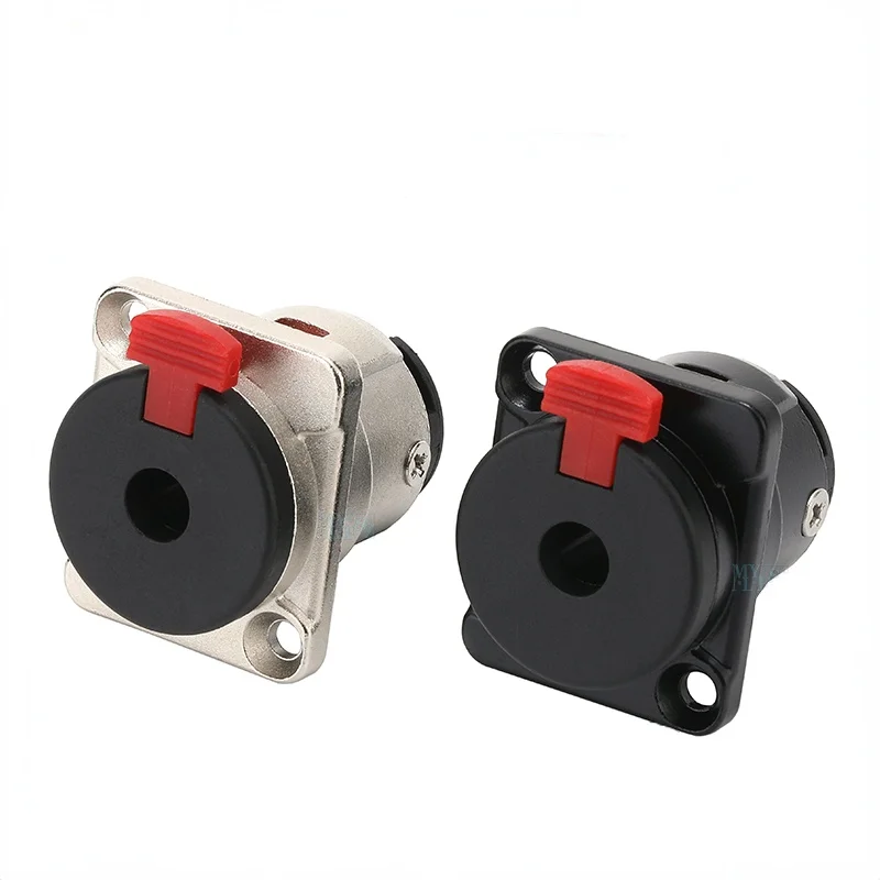 6.35mm female D-Type socket 1/4 inch Stereo TRS Female Jack Socket Panel Mount Audio Microphone MIC Cable For 86 panel