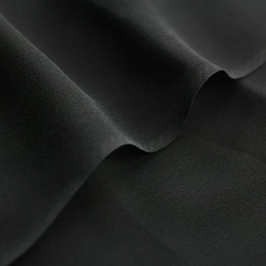 10momme plain black slight sheer 100% silk Georgette fabric silk crepe 10momme 45\