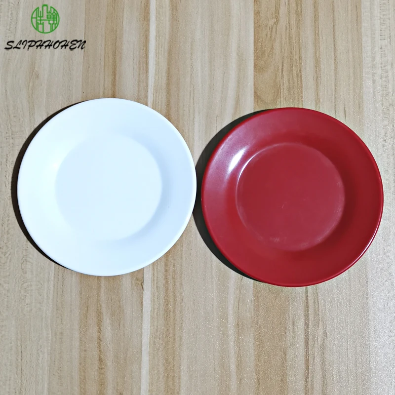 A5 Melamine Dinnerware Dinner Plate White Round Flat Dish Restaurant Hotel Imitation Porcelain Tableware