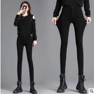 2021 summer new women's trousers, high waist and thin, outer wear pencil pants with small feet