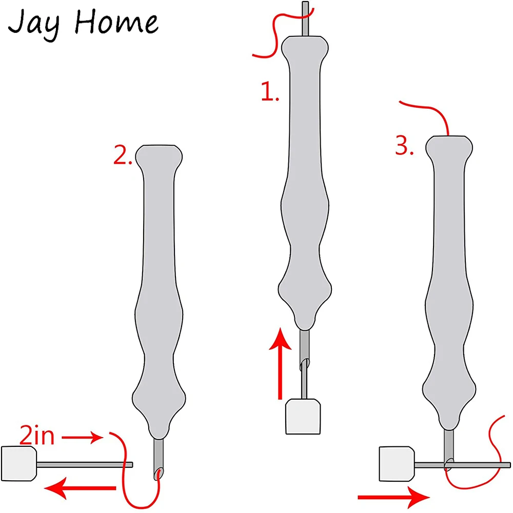 5Pcs 20cm infila ago lungo ricamo punto croce strumenti di filettatura ago con 5 filettatrici ago in metallo per cucito fai da te