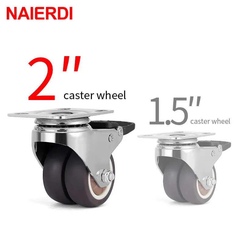 NAIERDI 4PCS Swivel Furniture Casters 1.5