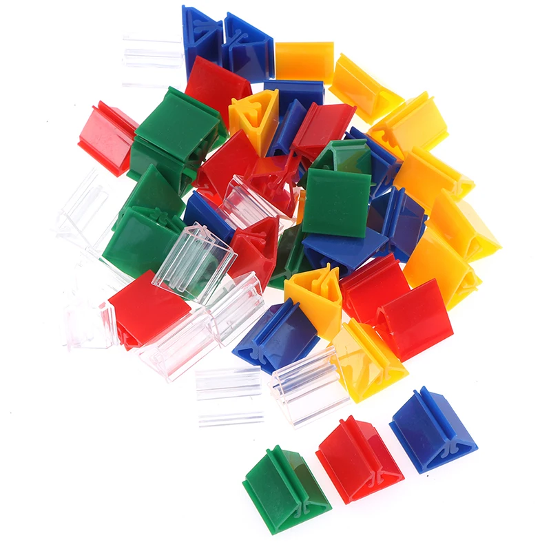 Soportes de plástico para tarjetas de juego, Base para tarjetas de papel para niños, accesorios de juego, color negro, 50 piezas