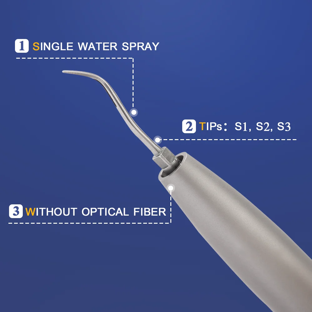 Dental Ultrasonic Air Scaler  Handpiece Sonic Perio Scaling With 3 Tips  Teeth Cleaning Machine Non-optic S970K