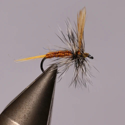 Cebos de pesca con mosca seca para adultos, cebos de pesca con mosca Adam, Caddis o Midge, 10 piezas, #14