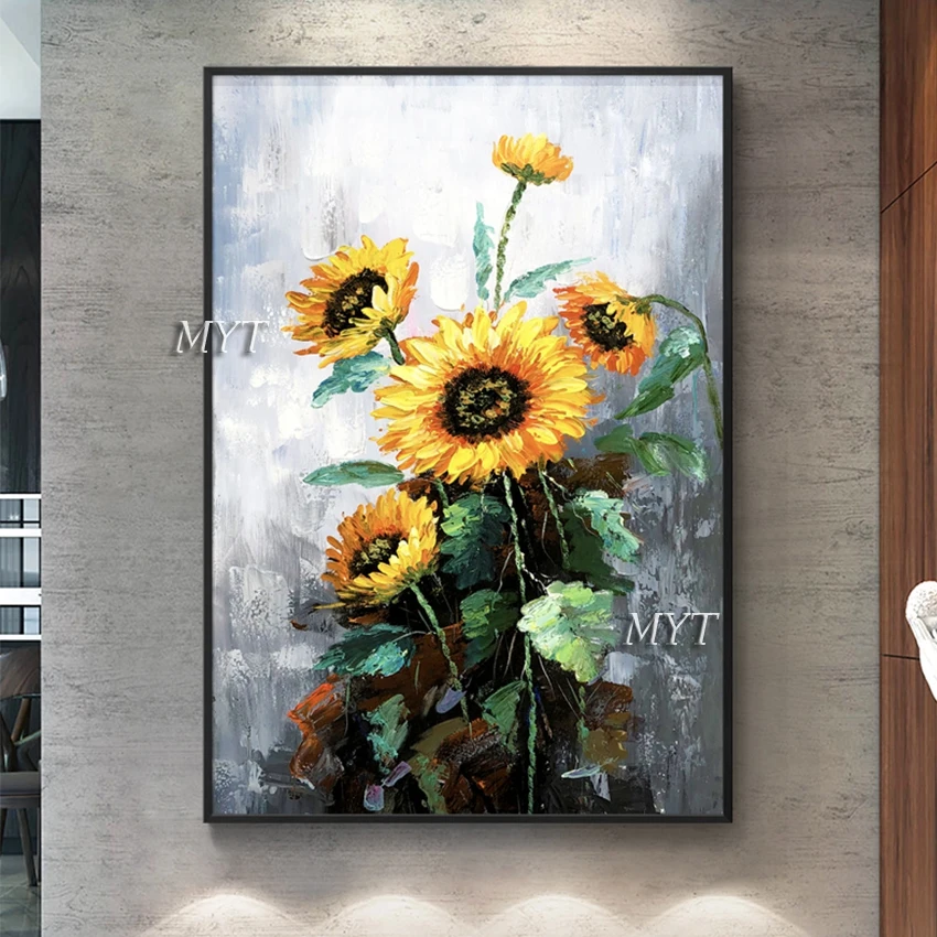 

Frameless Pictures 100% Hand-Painted Oil Painting High Quality Home Decor Painting Flower Pictures Big Size Colorful Paintings