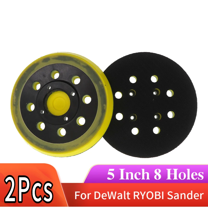 5 Inch 8 Hole Sanding Pad Hook & Loop Backing Plate For Sandin Tools RYOBI RSE 1250 Random Orbital Sander Grinder Abrasive Tools