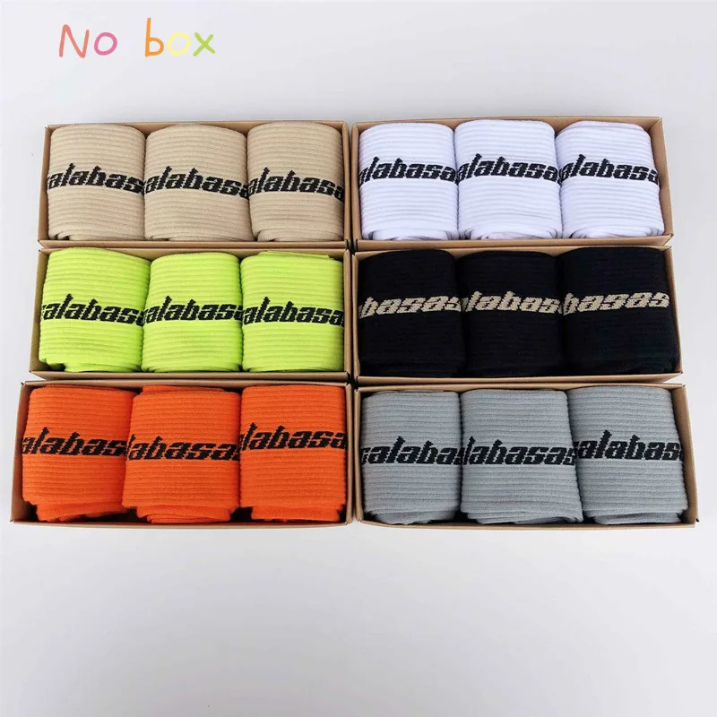 

1 piece=3 pairs Fashion men's cotton socks ladies streetwear Kanye West Ins Crew socks hip hop Calabasas socks skateboard socks