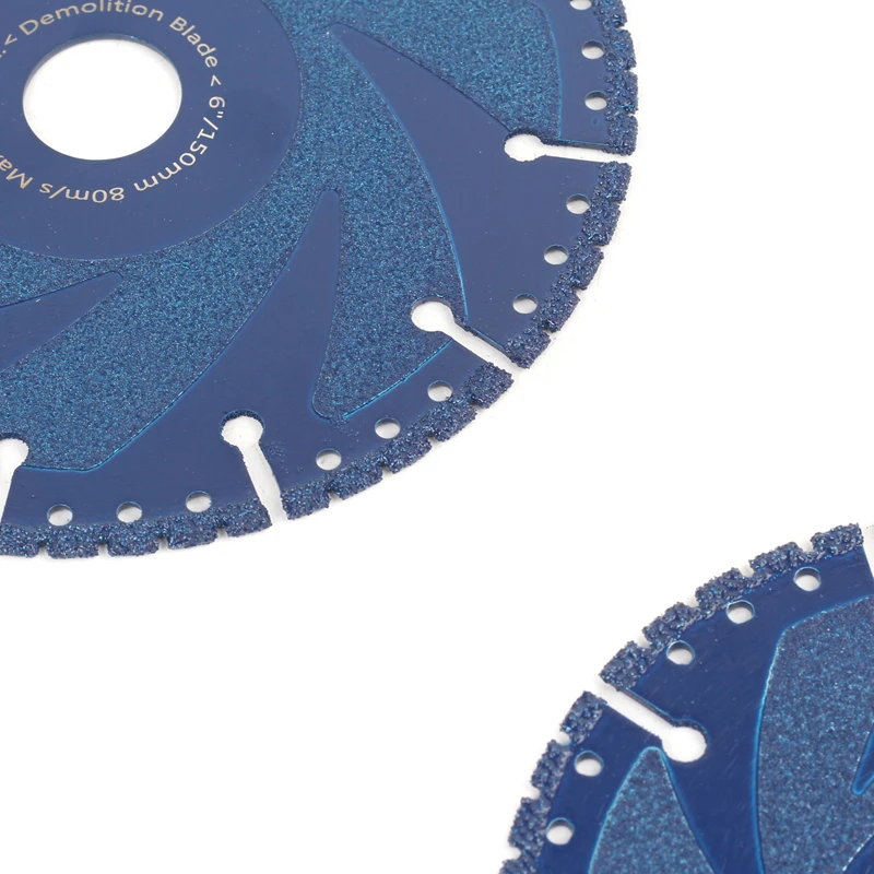 HEDA 115/125/150mm Vacuum Brazed Diamond Saw Blade Multi-Purpose Demolition Cutting Disc For Steel Metal Stone Cast Iron Rebar