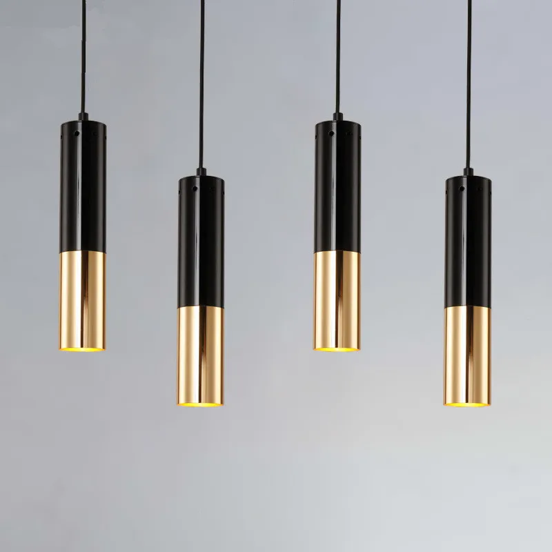 

Modern Pendant Lights GU10 LED Lamp Single Dining light Bar lamps Pendant Lamp Lighting For living Room D60mm Aluminum Tube lamp