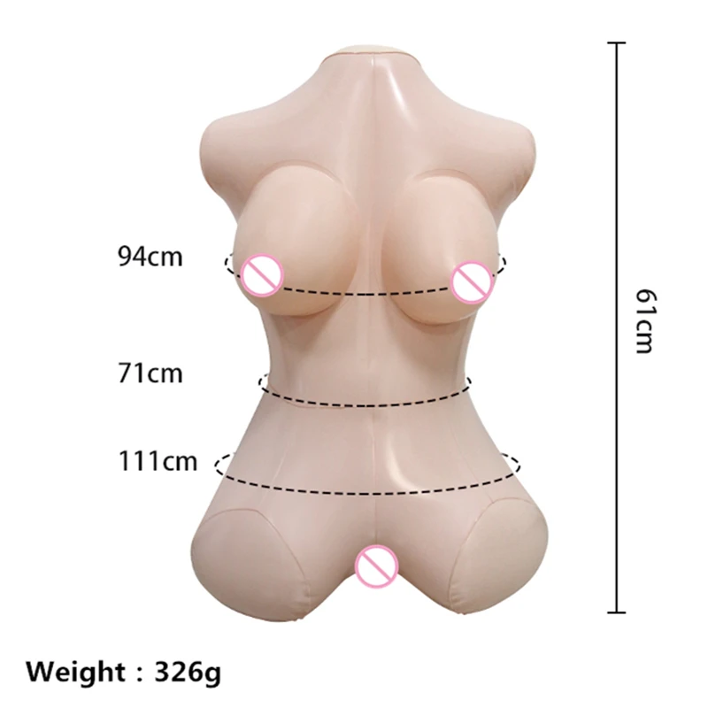 Newest! Cloth Cover Inflatable Half Sex Doll Easy To Store And Clean Removable Vagina Masturbator Sex Toy For Man Adult Products