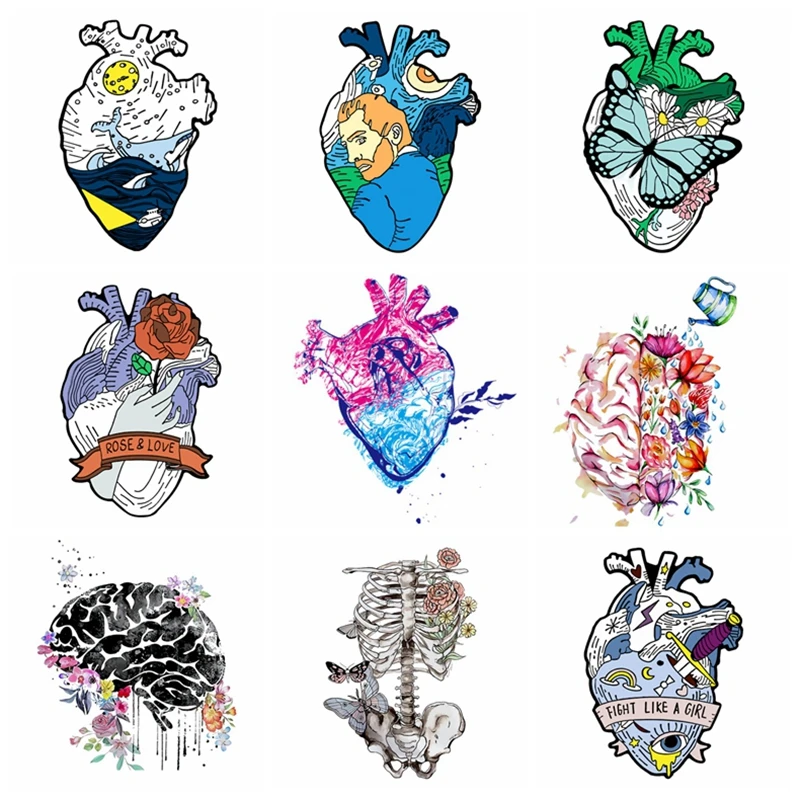 

Термоклейкие виниловые нашивки в стиле панк с изображением черепа