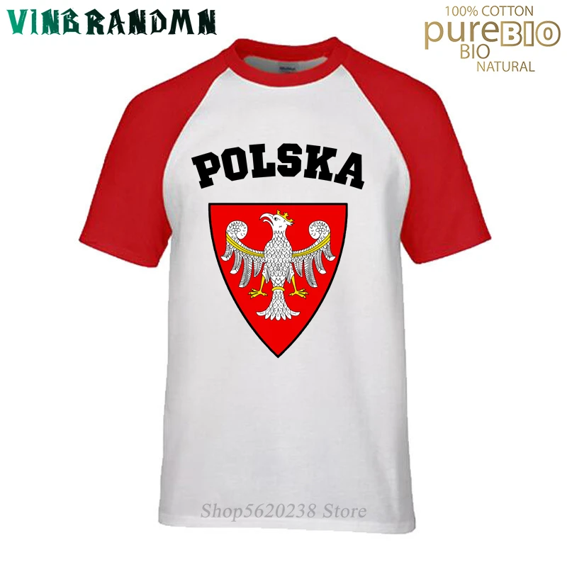 Vintage Style Poland Eagle Crest Design T shirt men Funny Polish Eagle Design T-shirt Short Sleeve Polska Eagle Tee Shirt Hombre