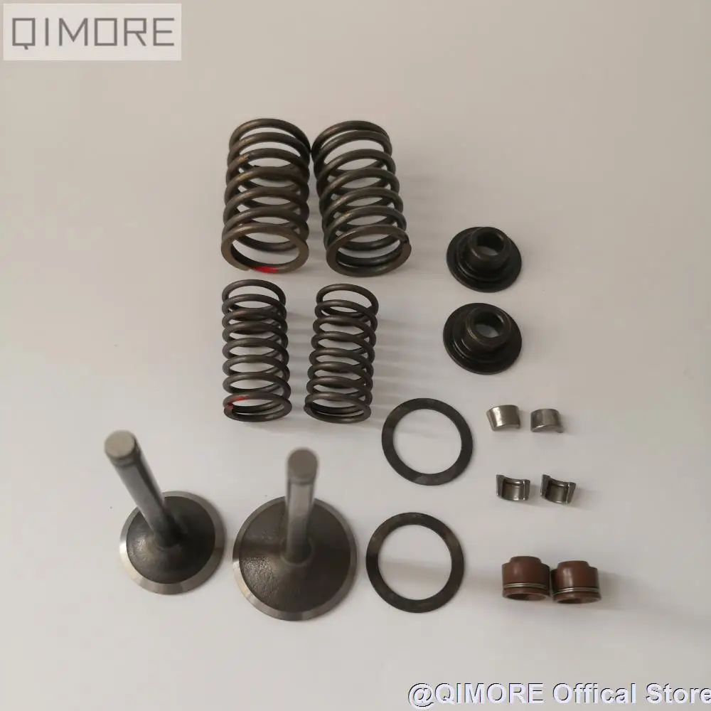 Intake Valve Exhaust Valve & Valve Springs & Seals Set for 4 stroke air-cooling Scooter Moped ATV QUAD GY6-150 157QMJ 1P57QMJ