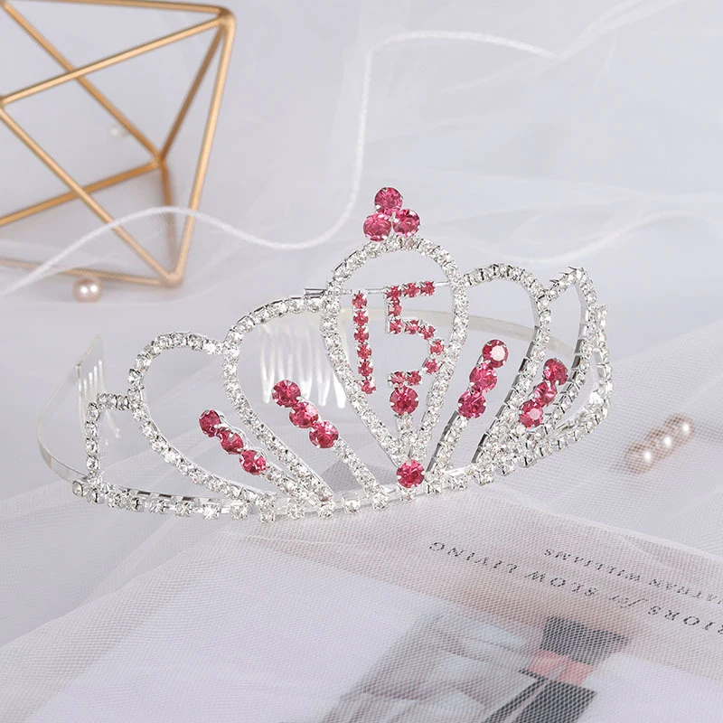 NEW Cute Princess Tiaras and Crowns Bride Wedding Headdress Girl Women Rhinestone Hair Accessory Jewelry Birthday 15 Years Party