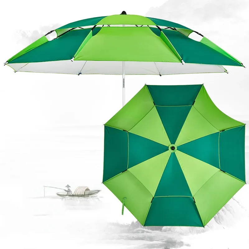 Imagem -06 - Folding Grande Guarda-chuva de Pesca Impermeável Proteção Solar Toldo Guarda-sol Abrigo Acampamento ao ar Livre Viagens Praia 22.6m