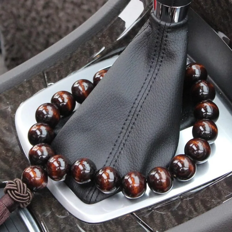 Wood Buddha Beads Car Rearview Mirror Hanging Pendant Interior Decoration Ornament Car Accessories