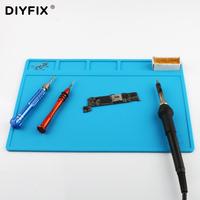 DIYFIX S-110 Multifunctional Mobile Phone Repair Workbench Insulation Pad Hot Air Gun Soldering Station Thermal silicone Mat