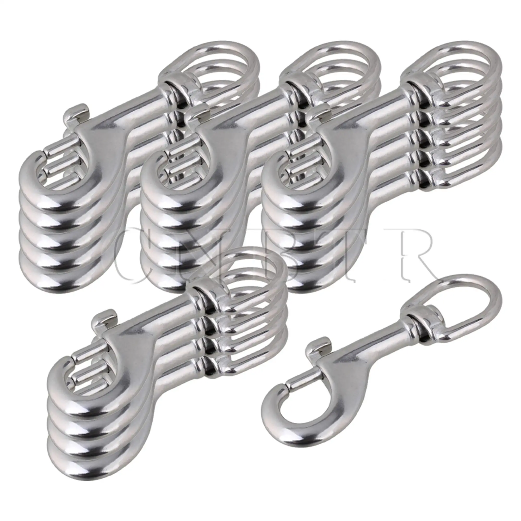 CNBTR 20pcs Stainless Steel Swivel Bolt Snap Single Head Rotating Hook 90MM