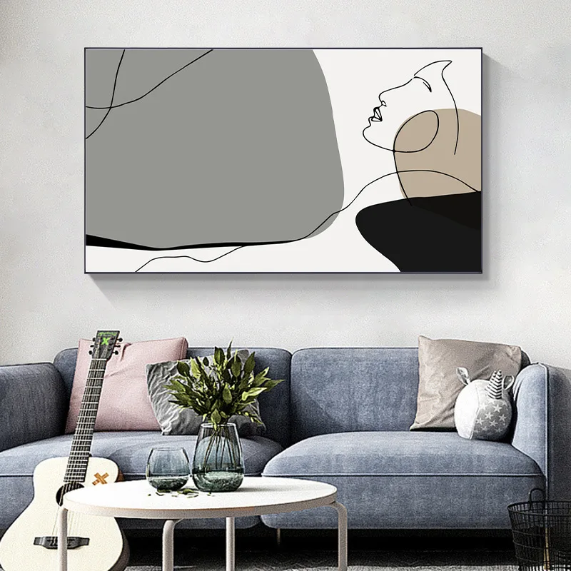 

Abstract Figure Body Lady Line Wall Art Canvas Painting Nordic Modern Posters And Prints Minimalist Living Room Home Decor