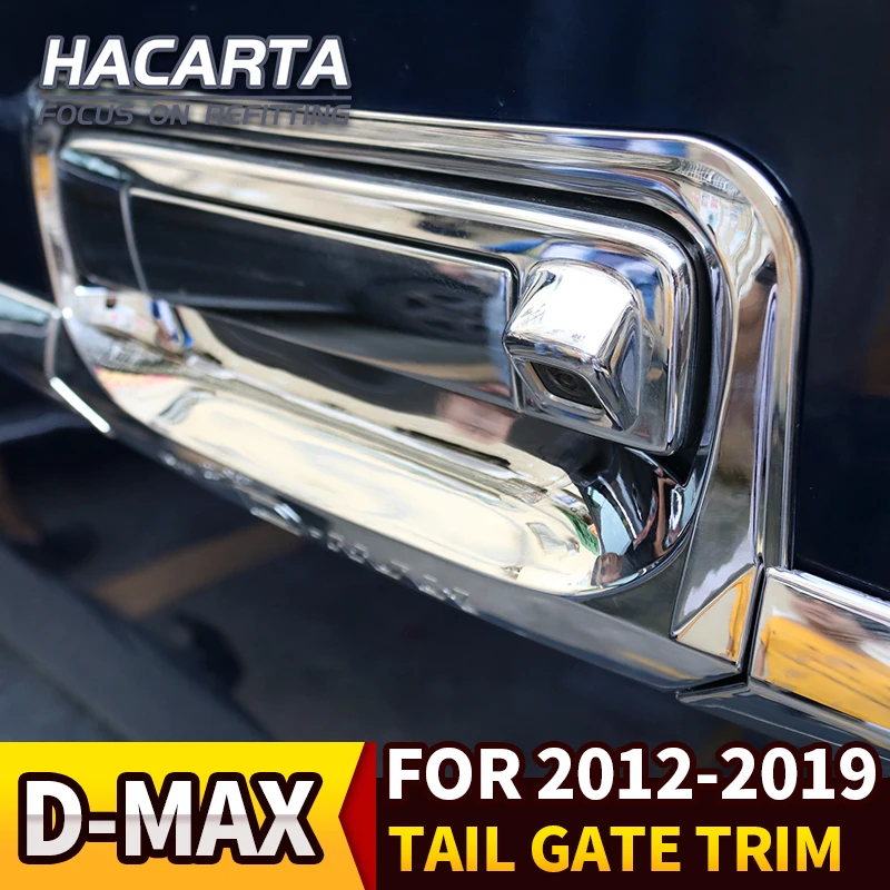 For D-MAX Tail Gate Cover 2012-2019 Accessories Rear Gate Trim Fit For Isuzu chevrolet d-max Car Styling Chrome 3pcs