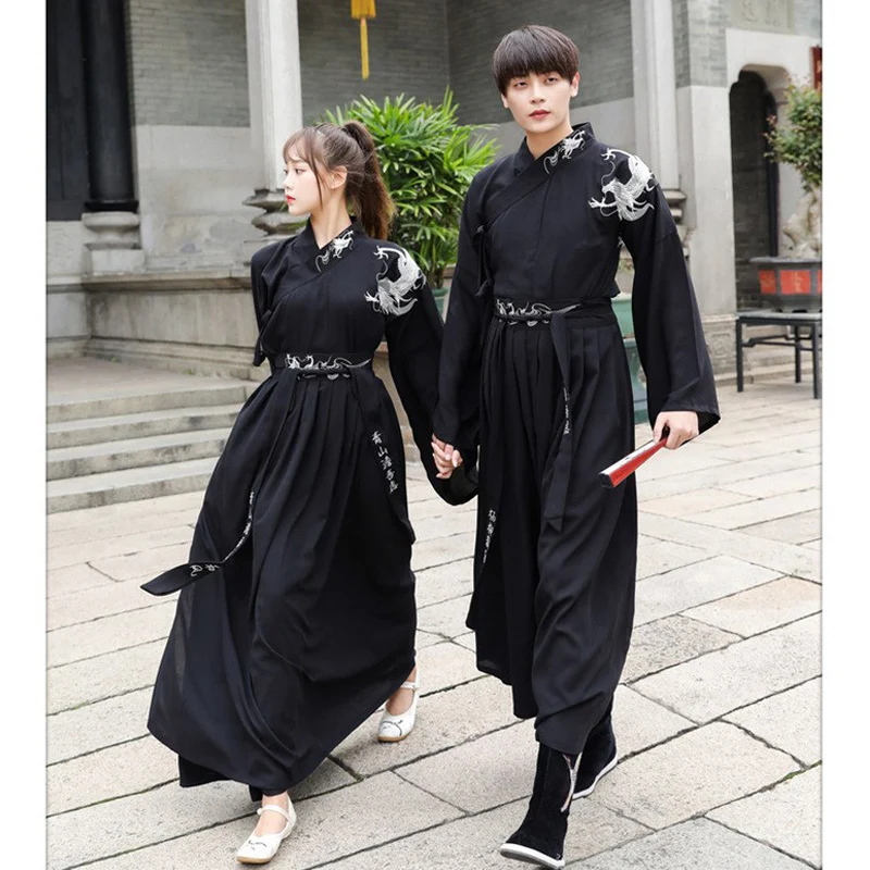 Plus Size Verbeterd Hanfu 3XL 4XL 5XL 6XL Fee Kostuum Tang Dynastie Vrouwen En Mannen Bijpassende Koppels Outifts Chinese Stijl jurk