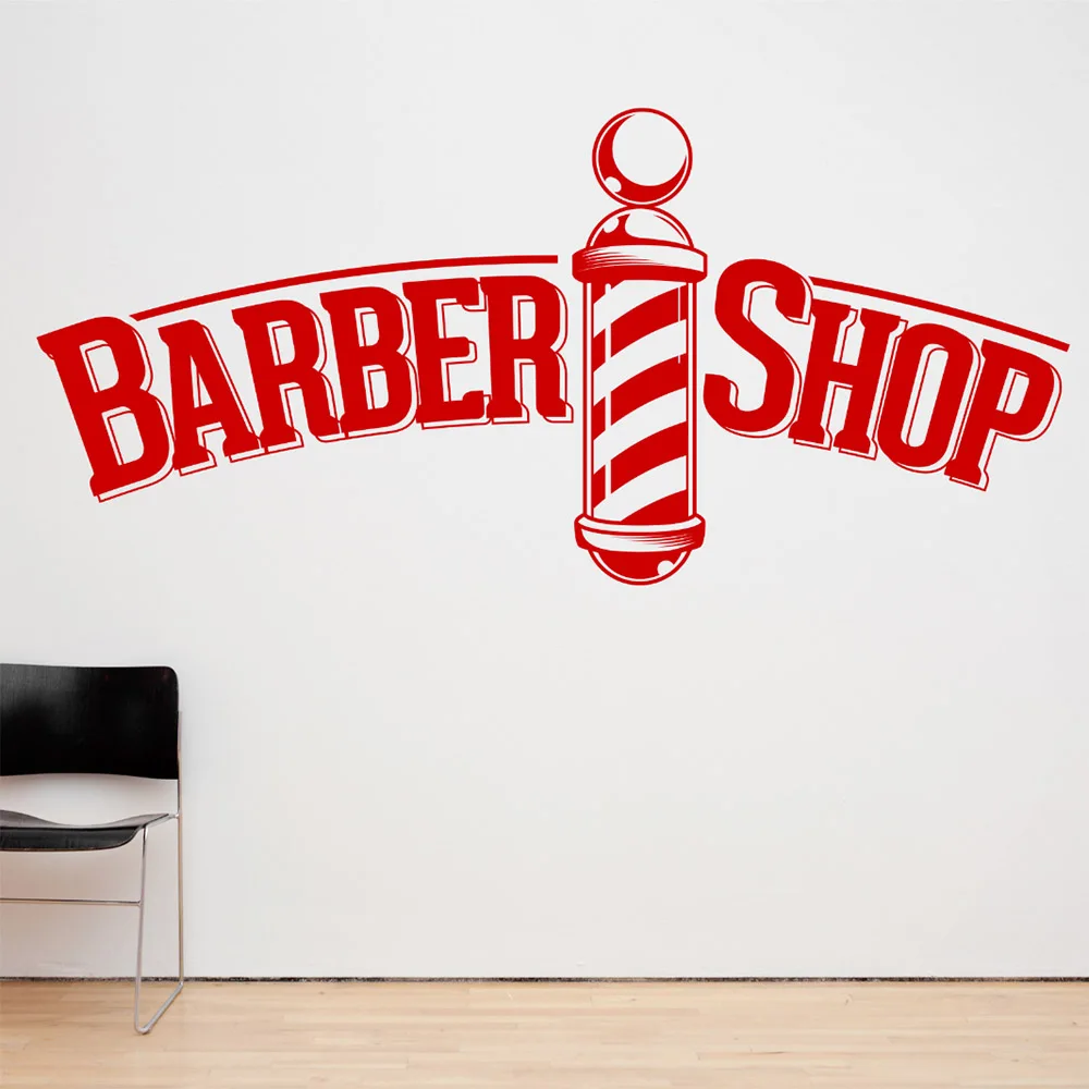 Barber Shop Vinyl Window Decal Pole Sign Hair Dressers Wall Sticker Modern Home Decoration Living Room Decor Accessories C698