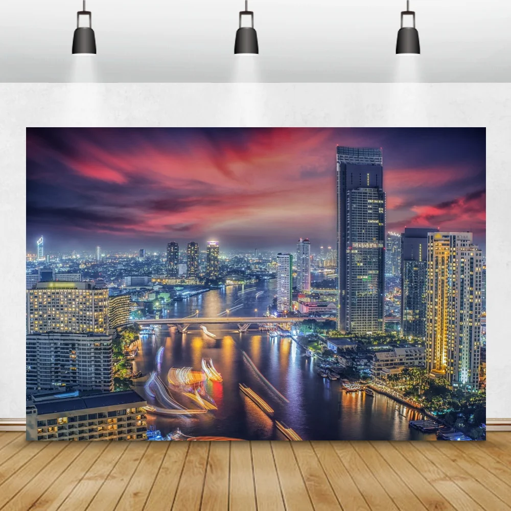 Laeacco مباني المدينة المناظر الطبيعية الخلابة السماء الغيوم الطبيعية ذات المناظر الطبيعية الخلابة التصوير الخلفيات للتصوير الفوتوغرافي لاستوديو الصور