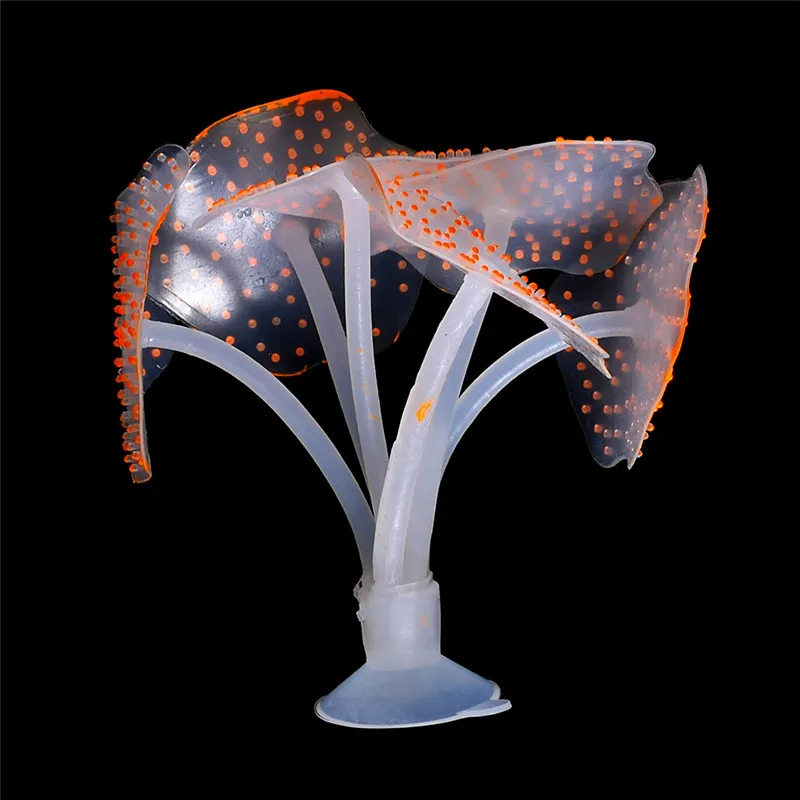 Sucker Coral Aquarium Artificial Coral Silicone Plant With Sucker Ornament Water Landscape Decor Fish Tank Aquarium Accessories