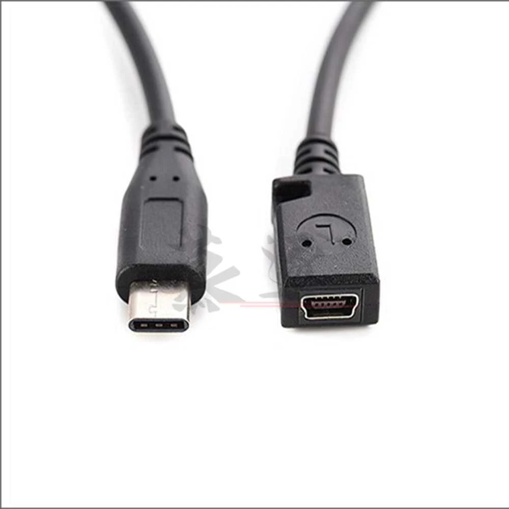 مايكرو USB أنثى إلى نوع C ذكر الانحناء إلى محول كابل USB صغير الكوع موصل محول 90 الزاوية اليمنى