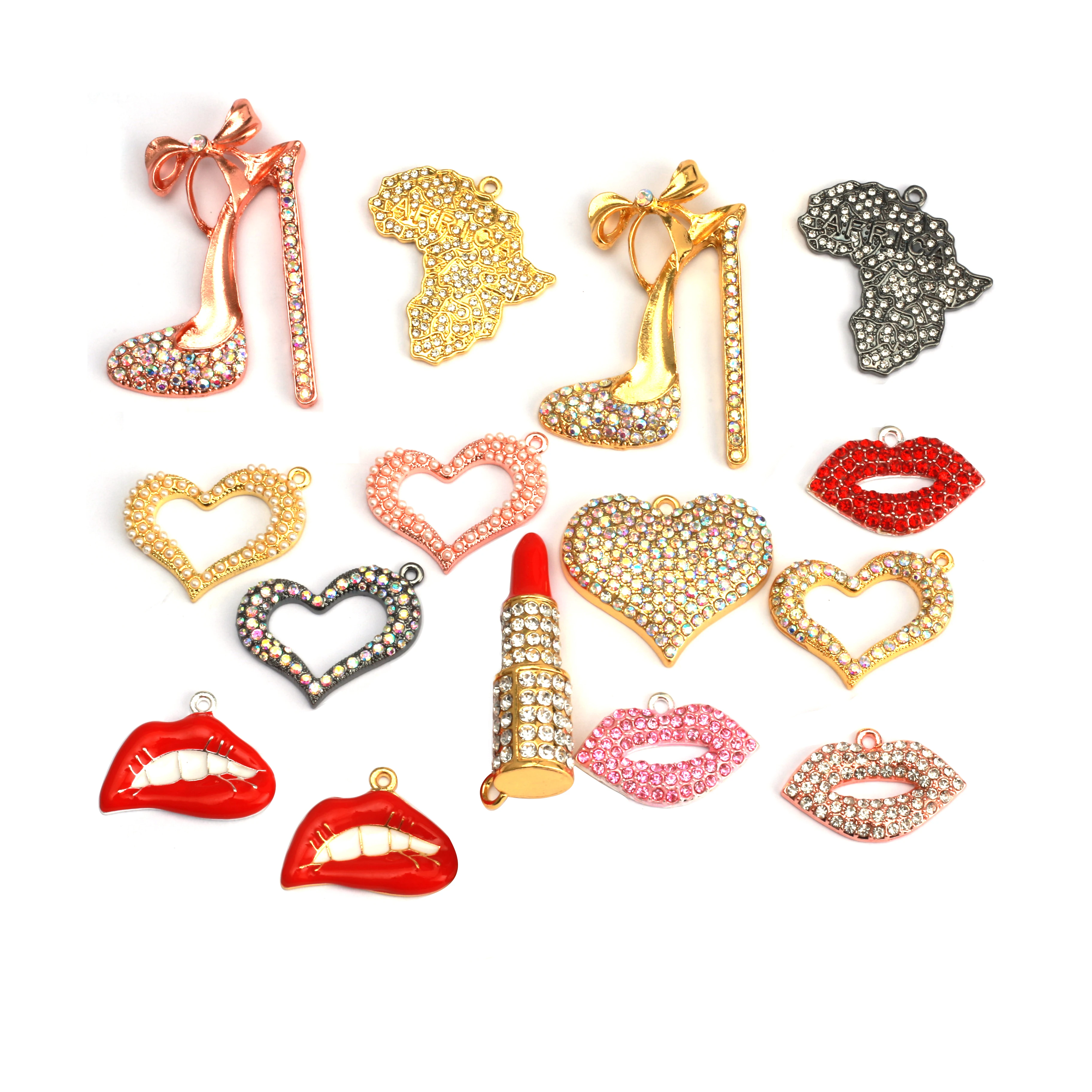 1Pc Fashion Charms Pendant, Lipstick, Love, Pendant Accessories for Women Diy Jewelry Accessories