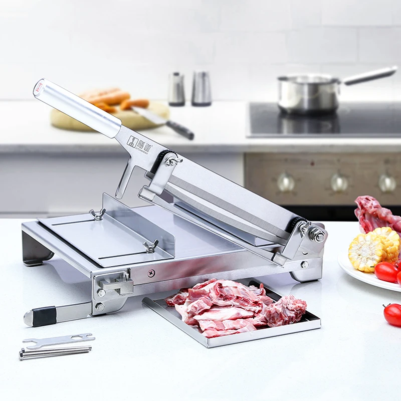 Inch Slicer Meat Slicer Chicken Duck Fish Lamb Meat Bone Cutting Machine 400Stainless Steel Commercial Household KD0288 MIO 13.5