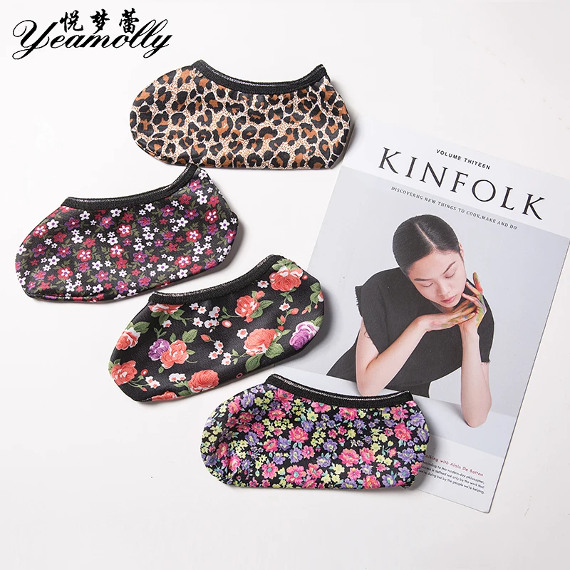 YEAMOLLY  Women Fashion Color Warm Soft Casual Home Indoor Floor Socks Adult Flower Thickened Velvet Short Sock Slippers Winter