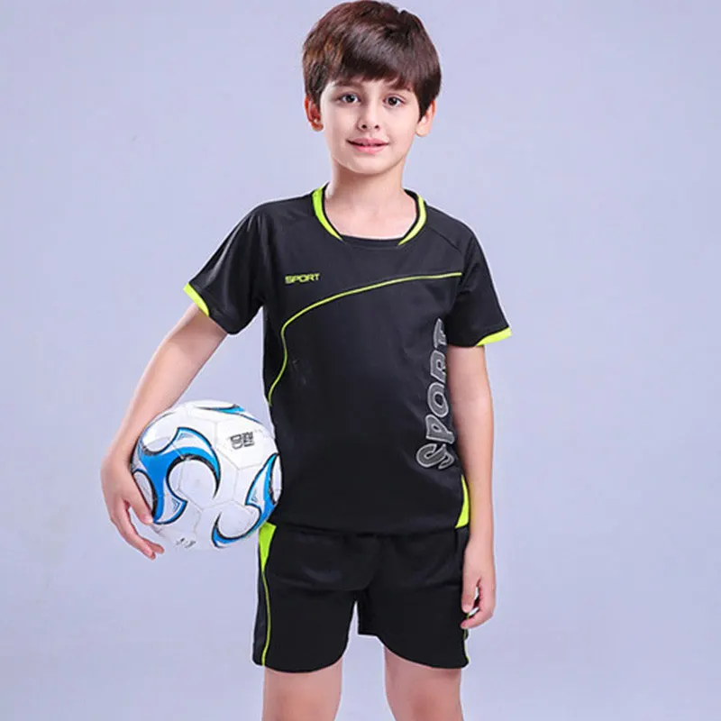 Maglie da calcio per bambini adulti uomini ragazzi ragazze set da calcio manica corta divise da calcio per bambini tute da calcio Fitness 03