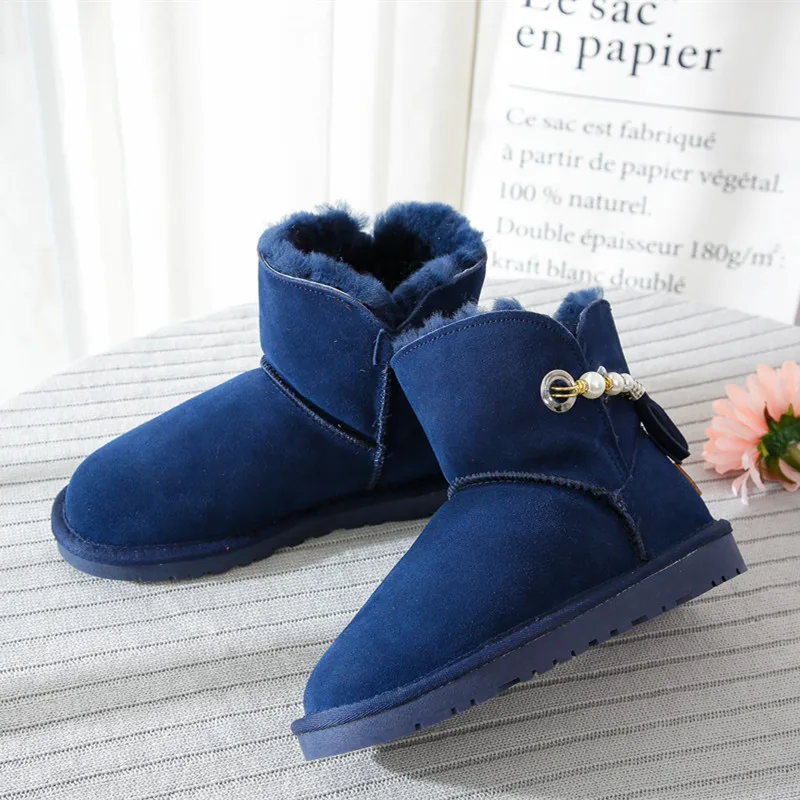 Genuine Sheepskin 2021 Natural Wool Shoes Women Real Sheepskin Women\'s Winter Woman Snow Boots Women Boots Women Shoes