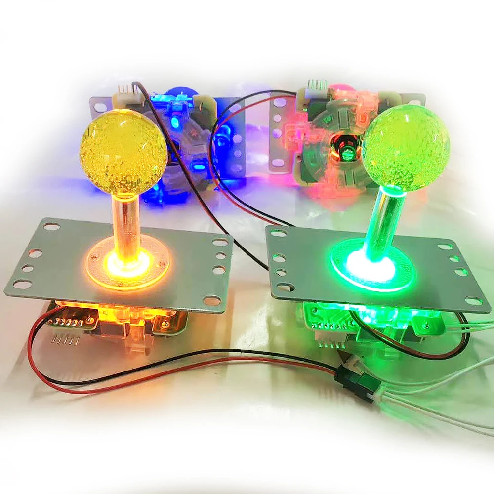 

5V Colorful lights led Joystick Illuminated Stick Crystal topball For Jamma arcade fighting game machine