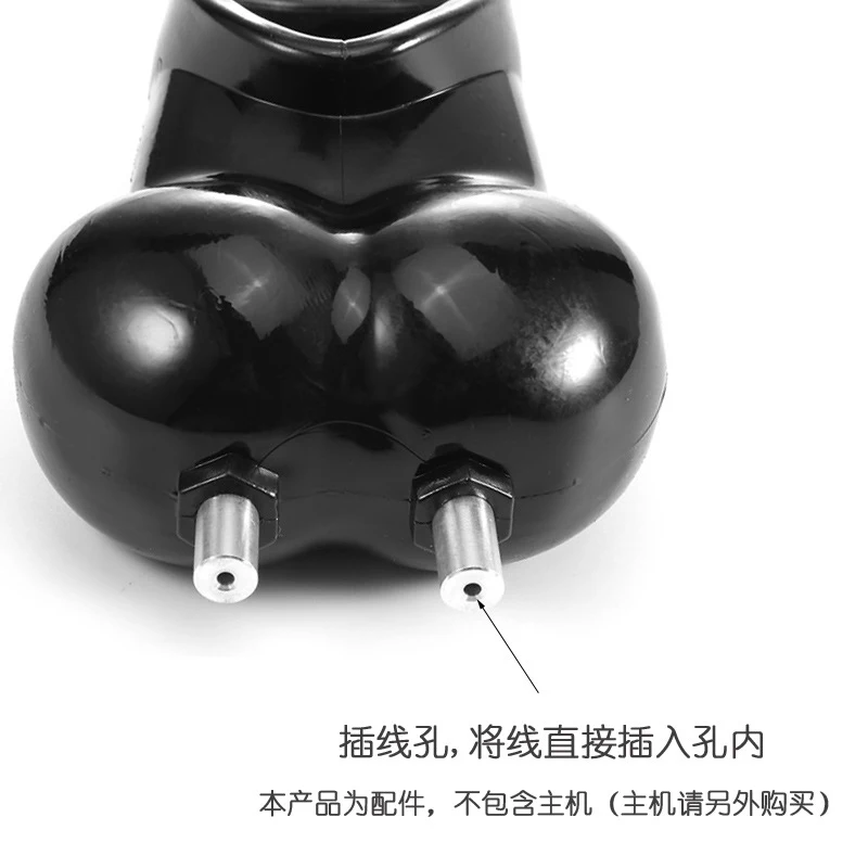 Electric Shock Chastity Cage Vibrating Testicle Stimulator Scrotum Bondage Penis Stretcher Vibrator Penis Delay Ring Men Sex Toy