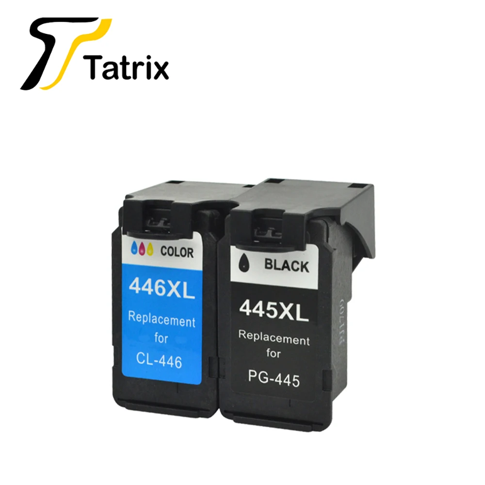 Tatrix PG-445XL PG 445 PG-445 PG445 CL446 CL 446 cartucho de tinta Compatible para impresora Canon Pixma IP2840 MX494 MG2440 2540 2940