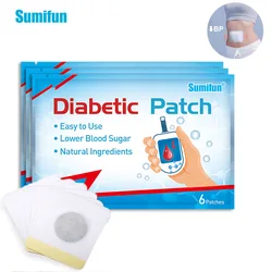 6Pcs/Bag Sumifun New Diabetic Navel Patch Herbal Sticker Balance Blood Sugar Clean Blood Vessels Hyperglycemia Diabetes Plaster