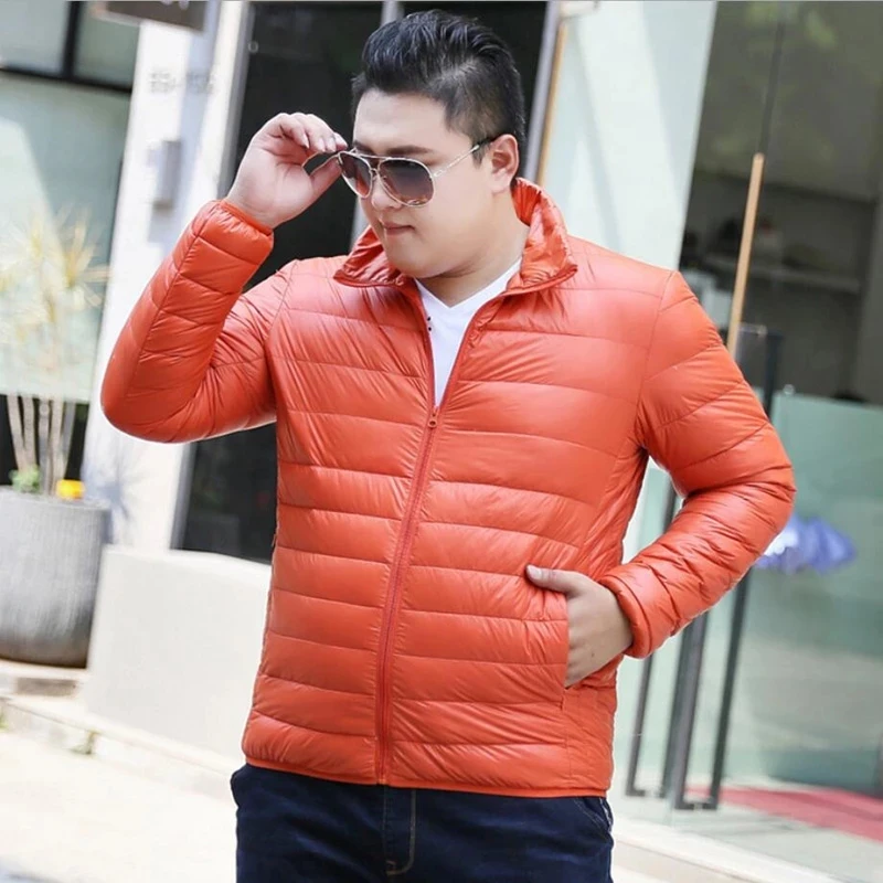 Plus size Men\'s lightweight cotton-padded jacket winter padded jacket men\'s short cotton-padded jacket loose coat 8XL 7XL